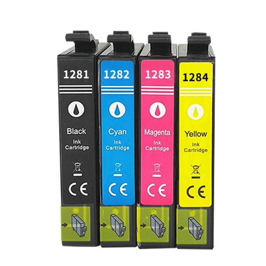 Gennneng T1281 Tintenpatronen eignen sich für EPSON SX420W SX425W SX430W SX438W Drucker Tintenpatronen T1283 Red M (Kaufen Sie 8 Get 1 kostenlos) T1281-T1284 Vier Farben