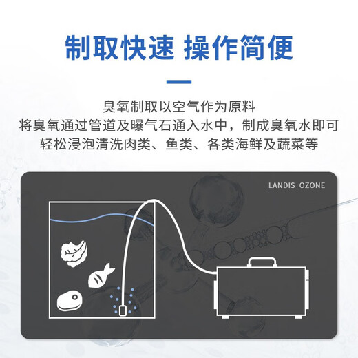 LDSECO Central Kitchen Vegetable Pool Small Ozone Disinfector Laboratory Space Disinfection Water Treatment Small Dual-Purpose Ozone Generator LCF-G/A-H LCF-G/A-5H