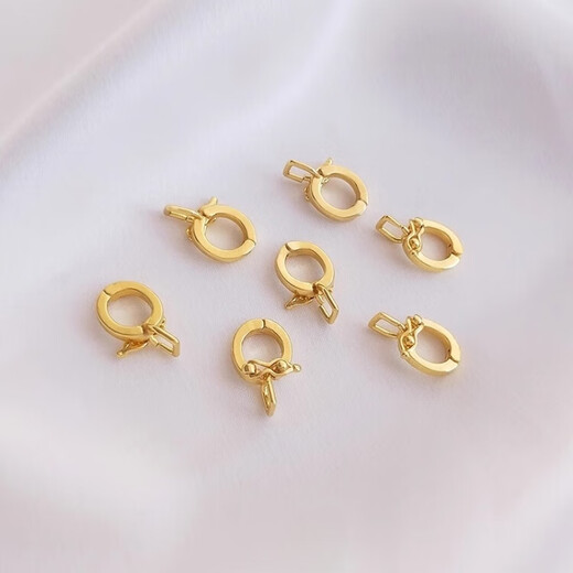 Fat Donglai's same style universal buckle 18k gold color-preserving pendant buckle 18K gold-covered buckle handmade diy necklace bracelet 8x13mm 18k pendant buckle 1 piece