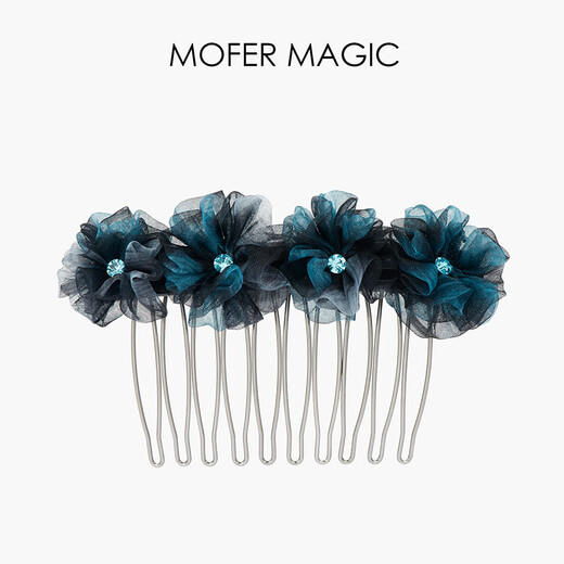 MoferMagic Elegant Hair Comb Hairpin Ancient Style Women's Versatile Style Broken Hair Comb Insert Hair Fork Hair Twist Headwear Bangs Comb Elegant Blue