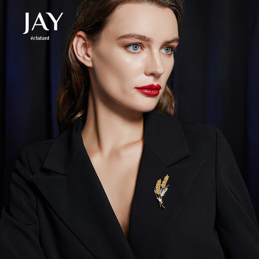 Jay wheat ear brooch, high-end women's accessories corsage, birthday gift for mother, mother-in-law and elders