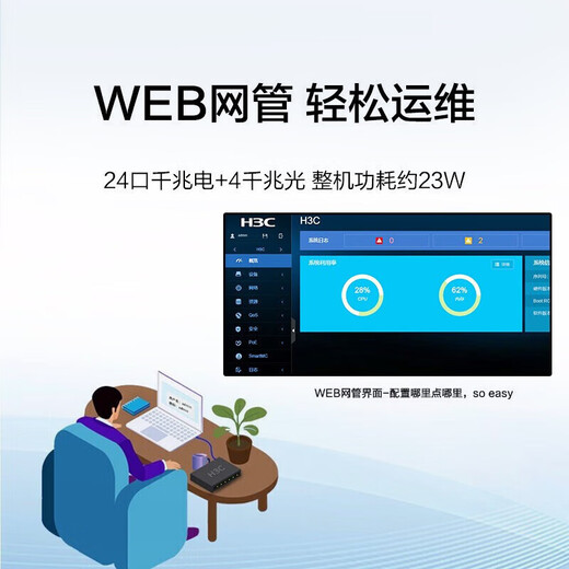 H3CS5024PV5-EI 24-port Gigabit Electric + 4-gigabit fiber optic port second layer network switch Noise reduction model/support command line S5024PV5-EI