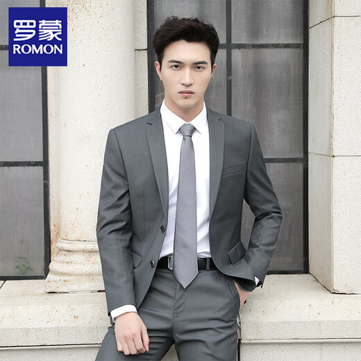 
Romon Suit Men's Casual Suit Men's Suit Blazer Slim Groom's Best Groom Wedding Business Professional Clothes Black Double-buckle Set + Shirt + Vest + Tie 3XL /185[145-160Jin[Jin equals 0.5 kg]]