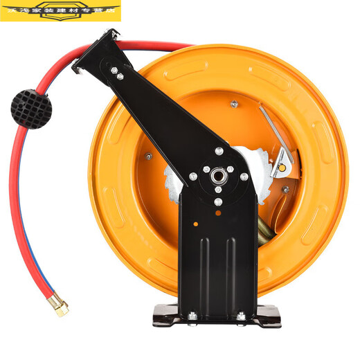 Festo oxygen acetylene drum parallel automatic telescopic reel double-tube drum metal reel oxygen welding cutting 20 meters small plate (yellow) oxygen acetylene drum 10 meters