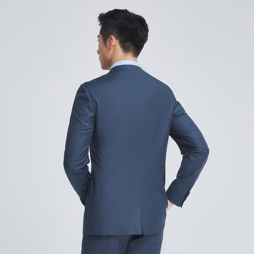雅戈尔（YOUNGOR）套西上衣男662款两粒单排扣标准版商务西服羊毛新品商场同款 蓝灰 2XL 185/108A