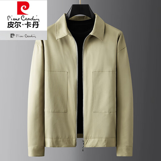 Pierre Cardin (Pierre Cardin) light luxury spring new white men's lapel jacket slim solid color casual business jacket high-end simple top white-style regular M