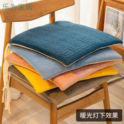 Qiaorui thickened cushion soft butt cushion office student classroom dormitory stool butt chair cushion car seat cushion corduroy gray non-slip bottom + strap 45*45cm*thick about 4cm suitable for office chairs