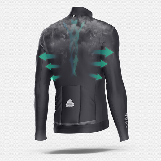 Lamparda 0~10 Road Bike Windproof Fleece Warm Cycling Clothes Men's Autumn and Winter Waterproof Jacket Dragon Rhyme Black XL (70-80kg)