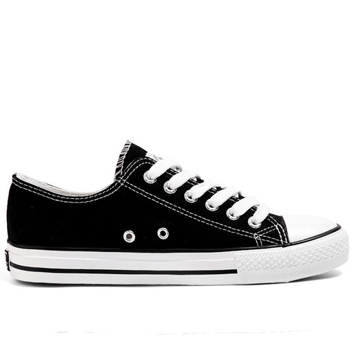 Huili Offizielle Leinwandschuhe Männer und Frauen Schuhe Low Top Classic Casual Style Student Ehepaar Sport weiße Schuhe Frauen Board Schuhe Männer Klassiker Black-391 41