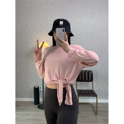 KEJIMITAO large size fat mm thin thread drape slimming hip hooded slit yoga running Pilates aerobics long-sleeved top black 3XL (170-190 card size choose small)