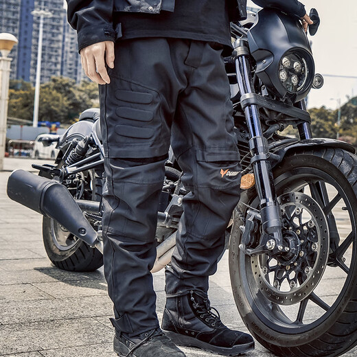 Duhan (DUHAN) DK-02 motorcycle riding pants men's all-season racing pants off-road motorcycle pants windproof protective wear-resistant pants black 2XL