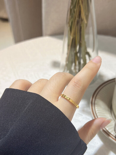 Stanwyck Titanium Steel Love Circle Ring Women's Niche Ring Fashion Personality Vegetarian Circle Index Finger Ring Love Ring No. 6 80-100 Jin Jin equals 0.5 kg