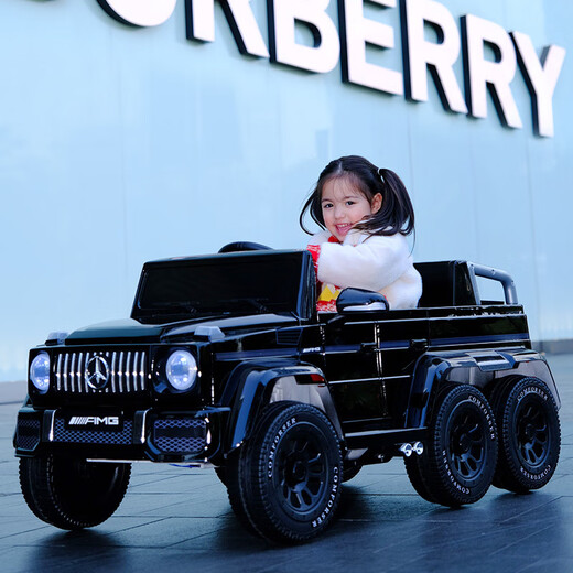 Children's electric car four-wheel remote control off-road baby toy car can sit adults and double children stroller 1-3 years old and 5 days can be explosion-proof battery safe and reliable electric drive