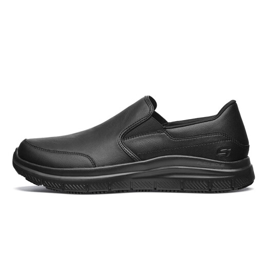 Skechers men's business casual shoes autumn fashion outdoor suits versatile formal shoes men's black 77071 black/BLK41.5