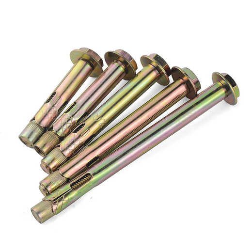 Jinggong (JINGGONG) national standard external hexagonal expansion screws, extended internal expansion bolts, iron implosion, built-in floor expansion, national standard M8*100 (5 pieces), punch 10mm