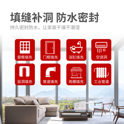 Sanhe foam glue Langgu polyurethane foam caulking agent foaming agent waterproof foam glue filling expansion agent 2 bottles of glue gun