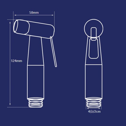 Dezhong spray gun high pressure water spray gun flushing water gun D61 304 stainless steel