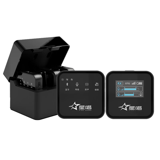 Xingshang V5MAX Wireless Lavalier Microphone Live Noise Reduction Recording Douyin Anchor Delivery PK Microphone Radio Microphone Outdoor Interview Vlog Shooting Little Bee Recording Equipment Microphone V5 Second Generation Single Model with Display + Charging Box