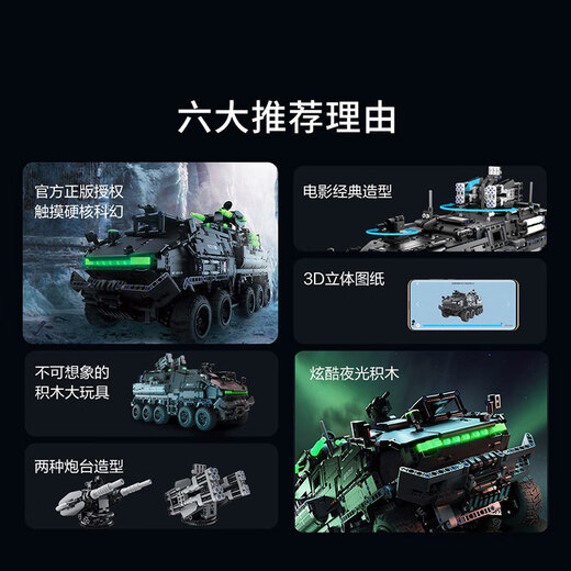 OneBot Assemblé Blocs Blocs Personnel Transport 2.0 Luminal errant Énorme modèle de jouet de chariot de terre simulé Cadeau de la Saint-Valentin chinois