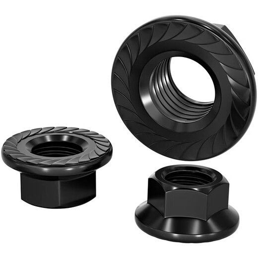 Tianzhuo Hardware National Standard Grade 8.8/Grade 10.9 High-strength flange nut Hexagonal anti-slip screw nut Padded toothed nut M8 20 pieces Grade 10.9