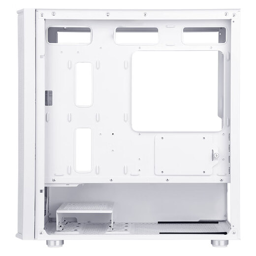 先马（SAMA）平头哥M8 雪装版 游戏办公mini电脑主机箱 前板铁网/玻璃侧透/支持M-ATX主板240水冷/U3/纯白色