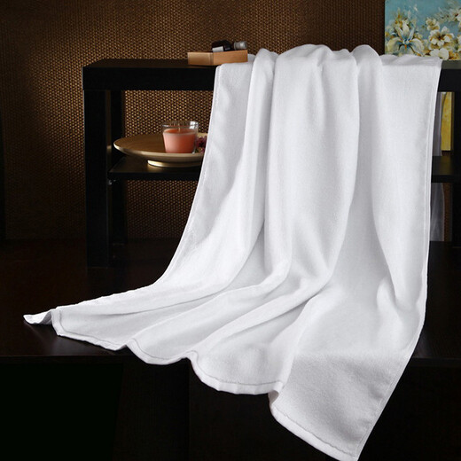 Hotel beauty foot bath club pure white thickened water-absorbent adult large towel 350g special price white bath towel 70*140cm