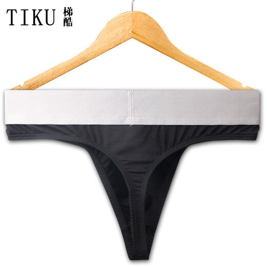 TIKU Tiku Men's Sexy Underwear Modal Cotton Thong Underwear Wide Waist Letters Fashion Invisible and Sealless Summer Red XXL2.7-3.0 feet