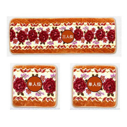 Runhuanian thickened non-slip solid wood mahogany plush blanket sofa cushion three-piece set single three-person four-person spring and autumn chair cushions Splendid Future Yellow 55*55 single cushion