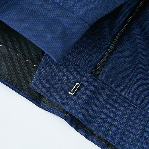 BAROMON anti-wrinkle and iron-free suit suit for men, business light formal wear, groomsman for work, blue suit for wedding and groom, version A, slim version 175A, please note the size of the trousers