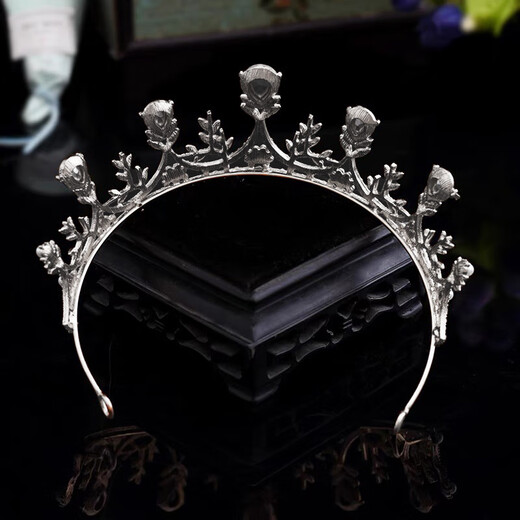 Bo Na Ling Crown Tiara, Birthday Crown, Bridal Hairband, Photography Props, 18-year-old Adult Gift, Princess Proposal Certificate, Silver Princess Crown, Simple Decoration