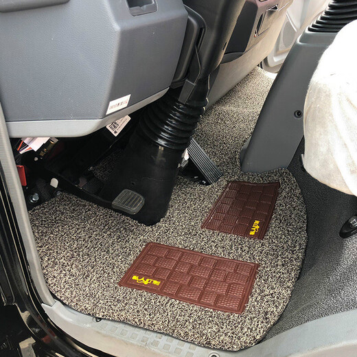 适用于福田时代瑞琪赛奥829金刚818 738 598 629 568 自卸货农用车脚垫货车脚垫地垫 黑灰丝圈-平铺款【留言具体车型】