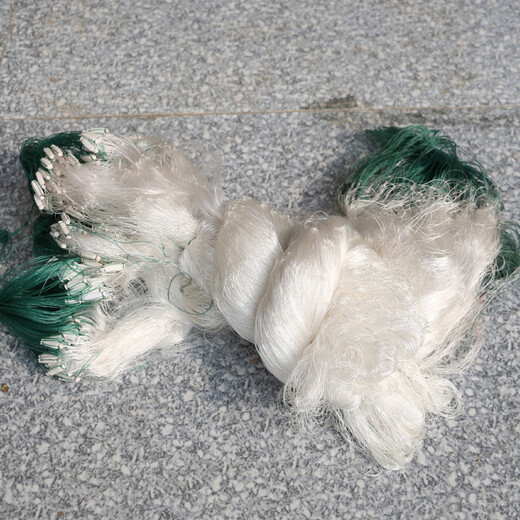 Fenglingwang nylon wire fishing net three-layer sunken net thickened handmade fish net durable net big fish wire mesh fish net fishing net sticky fish 1.4 meters high 22 meters long three-layer 3-finger sunken net