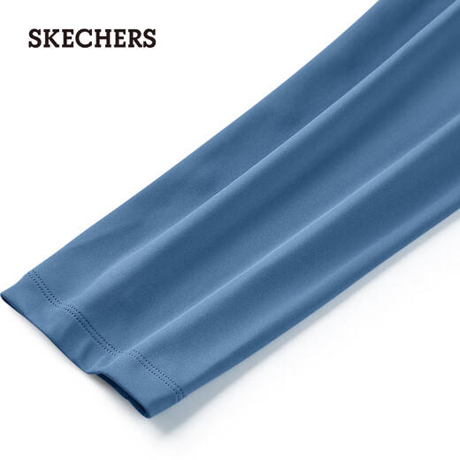 Skechers men's and women's same style slim long-sleeved sports T-shirt stand collar comfortable top P424M192