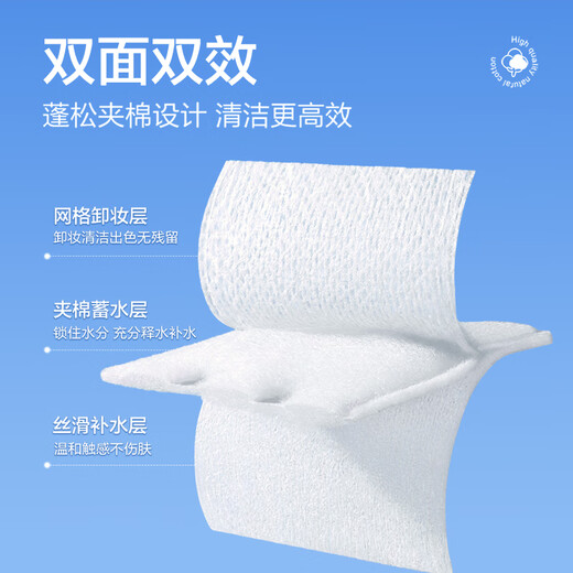 欧亿姿（oeiez）化妆棉卸妆棉湿敷双面双效脸部眼唇专用卸除彩妆棉片 厚款690片