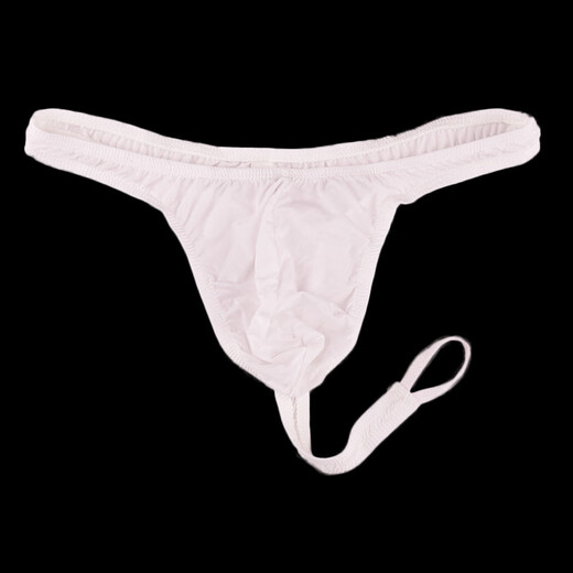 Confidential delivery men's sexy underwear thong three-point nightclub sexy temptation large open orange sexy underwear thong men's ultra-thin ice silk see-through ring U convex sexy T pants one size