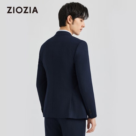 ZIOZIA【九牧王旗下】【羊毛混纺】西装男修身春秋西服外套ZSBD3104J 藏青色 185