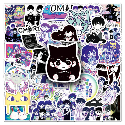 50 Autocollants périphériques de jeu Omori Pixel Game Mignon Cartoon Headspace Ordinktop autocollants de bureau peints créatifs avec décoration adhésive étanché