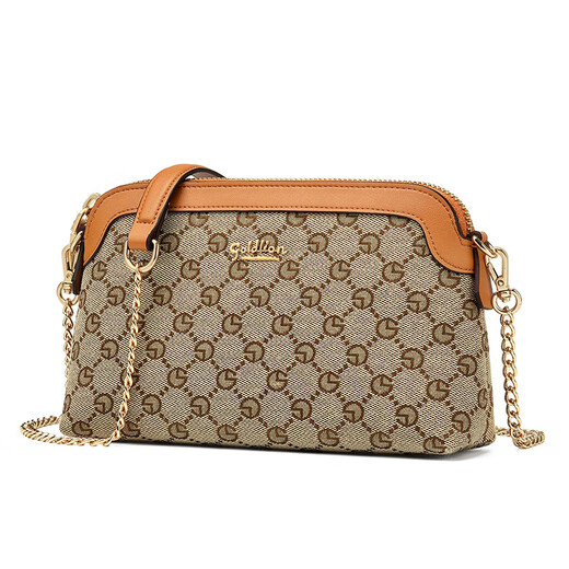 Goldlion Women's Bag New Shoulder Bag Versatile Crossbody Bag Lightweight Clutch Bag Gift for Mom and Girlfriend Brown Brown Small Bag