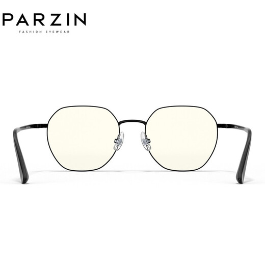 PARZIN myopia anti-blue light frame for men and women, fashionable, light and delicate face and easy to match goggles frames, can match degrees PJ15851 Matte black frame +0 degree anti-blue light