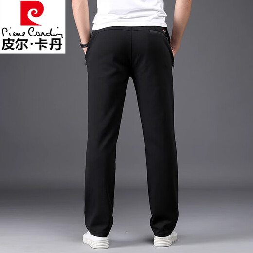 Pierre Cardin Coton Mercered Cotton Sports Pantalons Spring et automne pantalon en tricot droit des hommes et pantalon décontracté de la taille plus