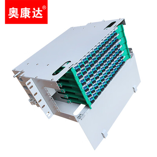 
Okonda Telecom-grade SC FC LC ODF fiber optic distribution frame Single-mode thickened pull-out rack type fiber melting disk terminal box welding disc fiber optic flange 12153C SC72 core 72-port ODF fiber optic distribution frame