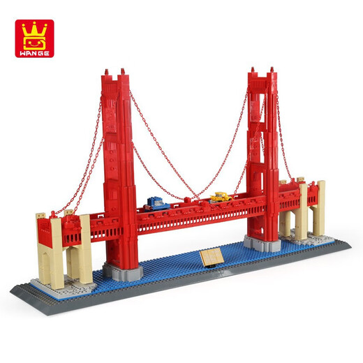 Wange Building Blocks World Landmark Building Series Asamblea de partículas pequeñas Grandes regalos de adornos para adolescentes Juguetes Wange 6210 San Francisco Golden Gate, EE. UU.
