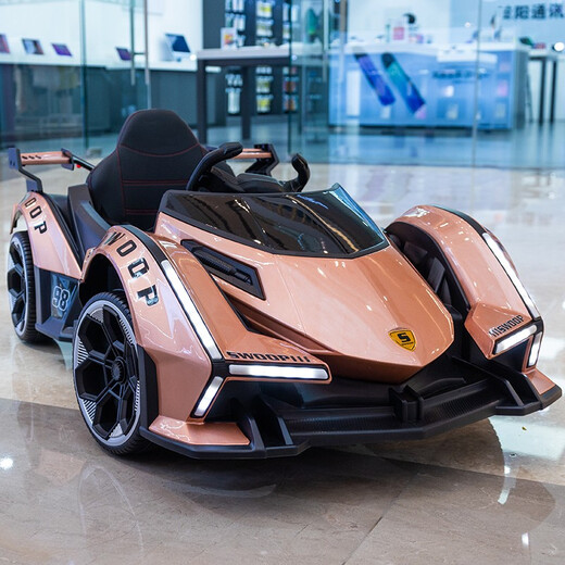 Ha Tong baby electric car, children can sit on it, four-wheel remote control charging toy car battery car for boys and girls, baby car, painted red, 12V large battery + early education + Bluetooth