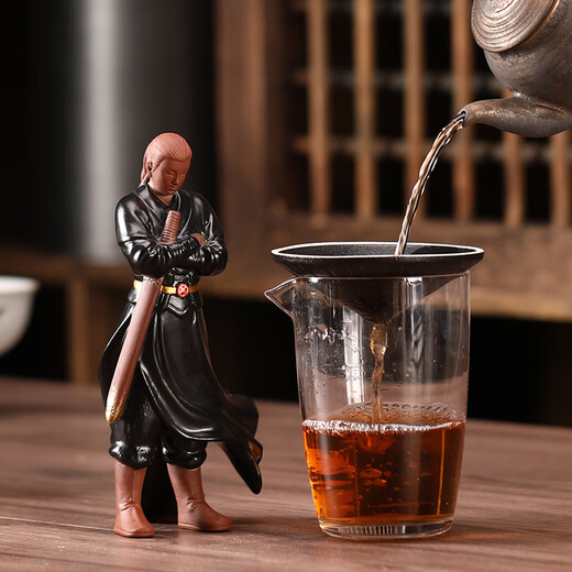 Stars Are Full Creative Purple Clay Tea Pet Ornaments Xia Ke Ceramic Tea Filter Tea Strainer Tea Divider Kung Fu Tea Set Tea Ceremony Accessories Tea Play Jianghu Xia Ke Zisha Original Color Model + Tea Strainer