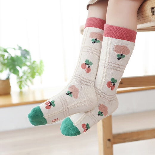 Six-fingered mouse autumn and winter trendy socks ins six-fingered mouse children's socks girls thick cotton socks mid-length baby girl cartoon spring and autumn