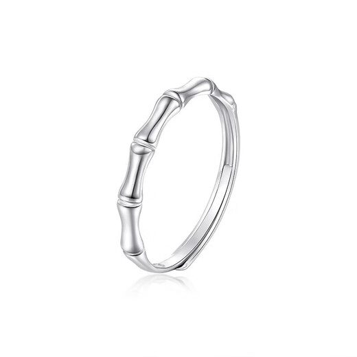 Mengjinyuan Platinum Ring PT950 Bamboo Ring Ring Adjustable Couple Ring