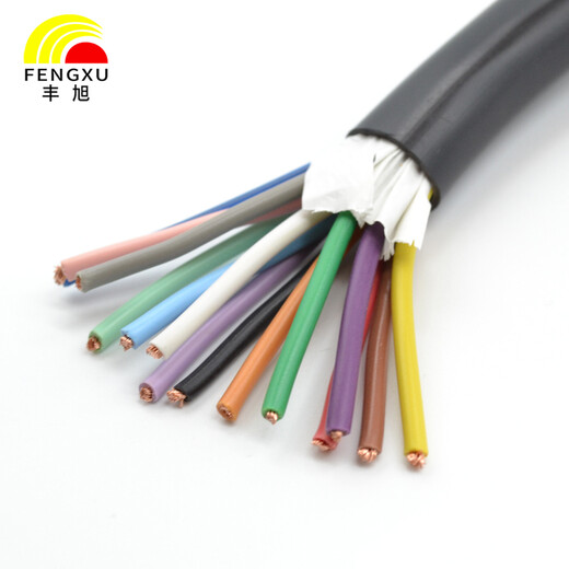 Fengxu RVV12*0.75 copper core power cord RVV12 core 0.75 square soft sheathed cable RVV12*0.75 black 1 meter