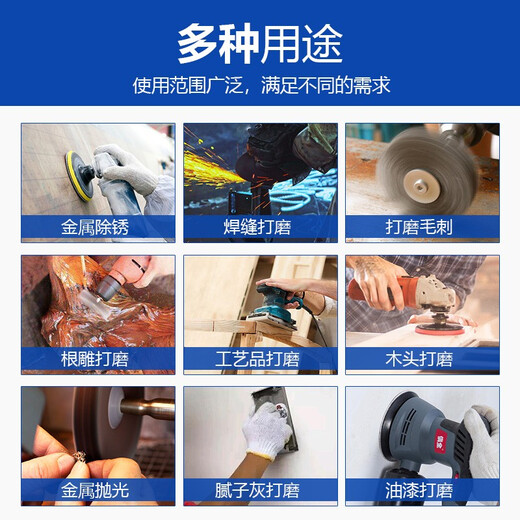 BIGWHITESHARK Louver Blade Angle Grinder Stainless Steel Wood Aluminum Alloy Grinding Metal Polishing 100 Louver Wheel Grinding Discs 75 Plastic Cover 60 Mesh Ten Pieces Economical