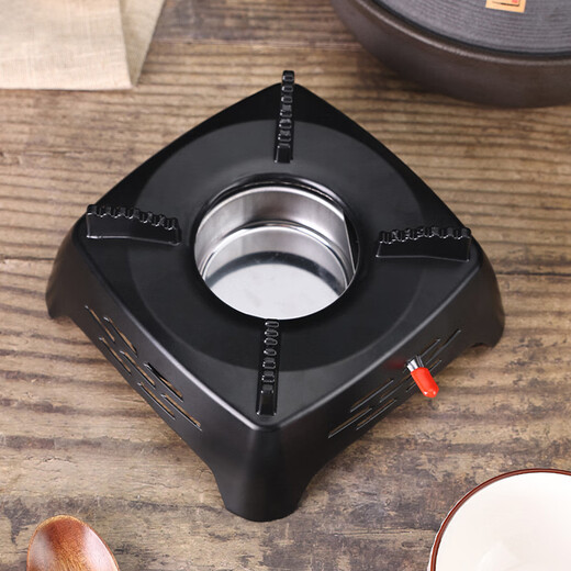 Clay pot king casserole pot small hot pot special alcohol stove base solid fuel dry pot stove household windproof outdoor solid alcohol block + alcohol stove black 19cm