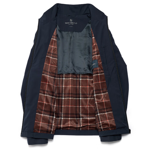 Announcement Bird Cadre Style Stand Collar Jacket Loose Executive Work Casual Jacket ESV233005U Navy Blue 54